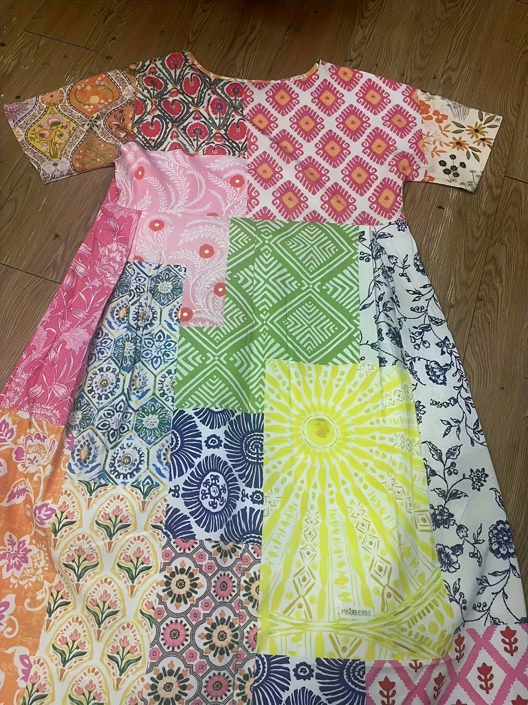 Nina | Artistic Patchwork Maxi Dress