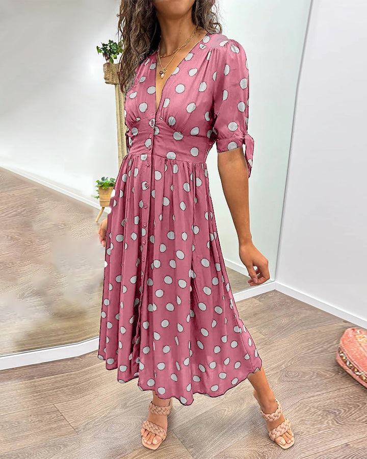 Martha | Vintage-Inspired Polka Dot Midi Dress