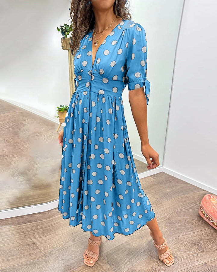 Martha | Vintage-Inspired Polka Dot Midi Dress