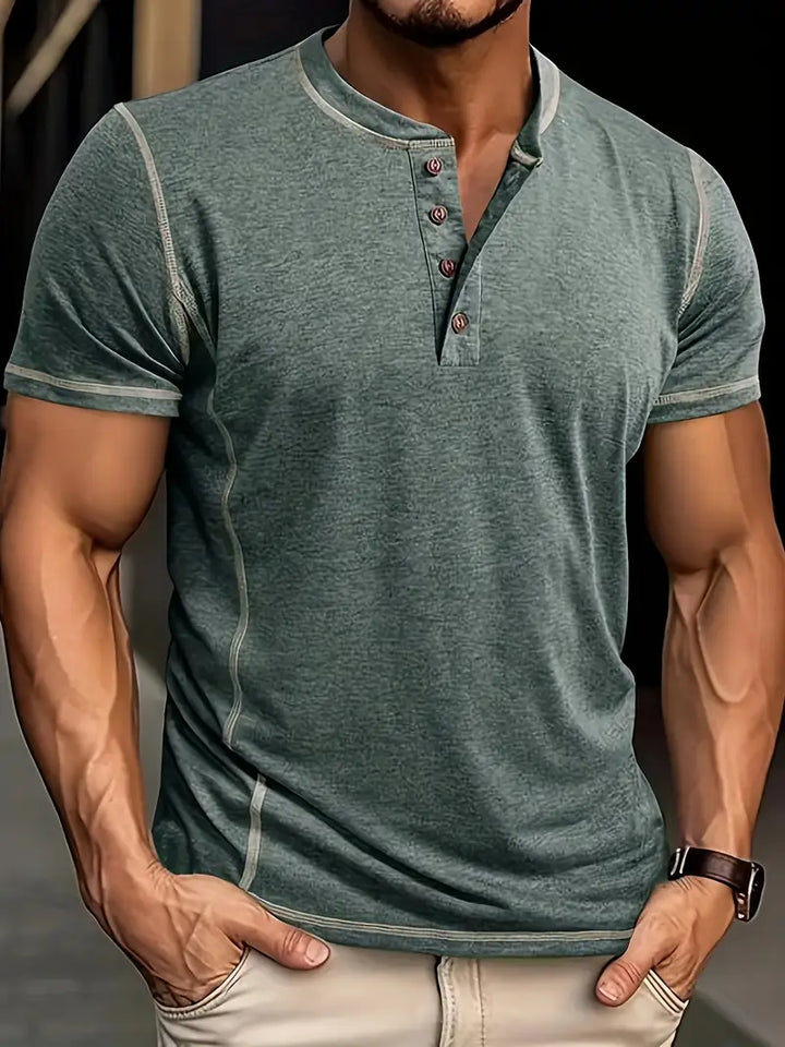 Orazio™ | Short Sleeve T-Shirt with Buttons