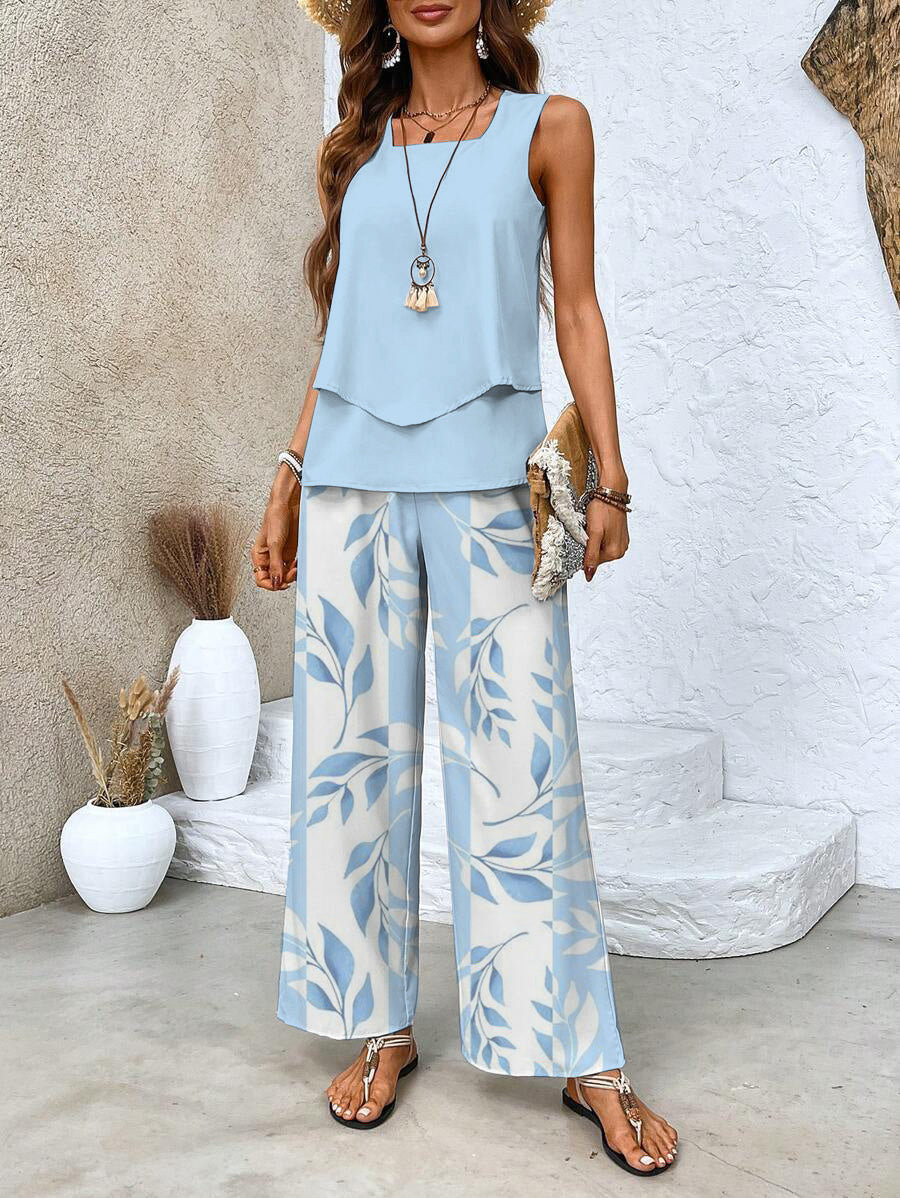 Isabelle | 2-Piece Flowy Tank & Statement Trouser Set