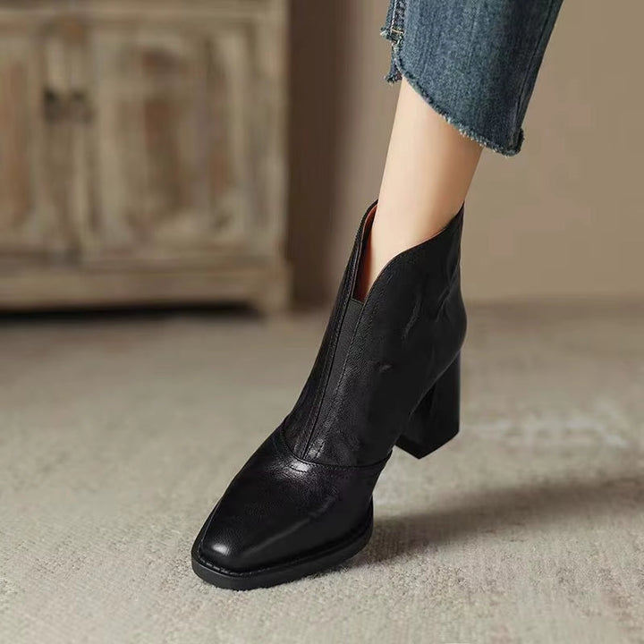 Chloe™| Everly Leather Ankle Boots