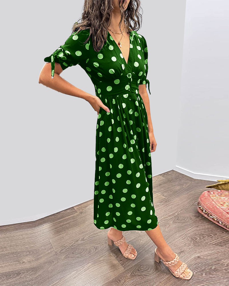 Martha | Vintage-Inspired Polka Dot Midi Dress