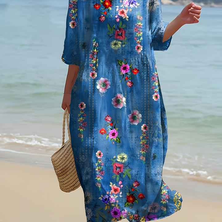 Layla | Coastal Bloom Relaxed Maxi Dress