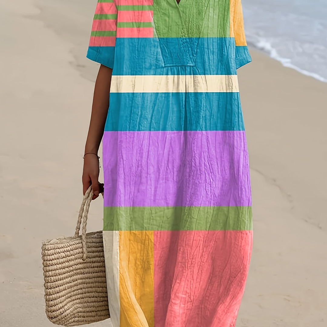 Poppy | Colorblock Sunshine Midi Dress