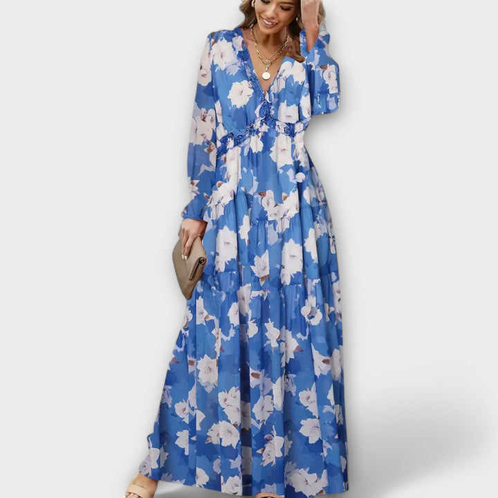 Lillian | Romantic Sheer Floral Maxi Dress