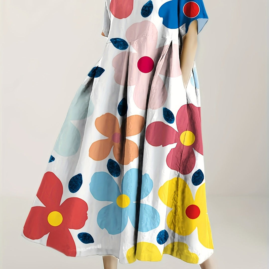 Daisy | Retro Pop Floral Swing Dress