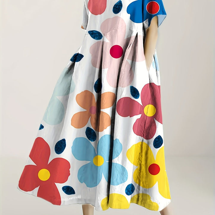 Daisy | Retro Pop Floral Swing Dress