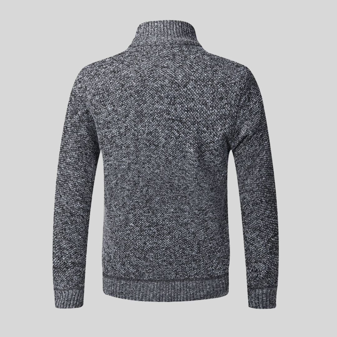 Torben | Knitted vest with checkered pattern inside