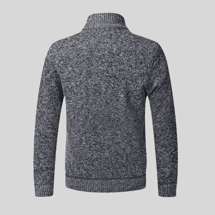 Torben | Knitted vest with checkered pattern inside