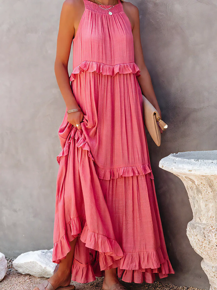 Madelyn | Boho Ruffle Maxi Dress
