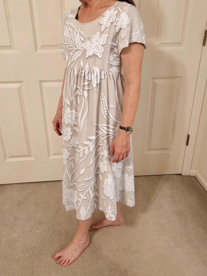 Lana | Elegant Soft-Floral Maxi Dress