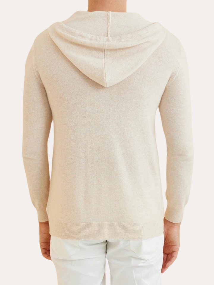 Cashmere Zip Vest - Cream Beige