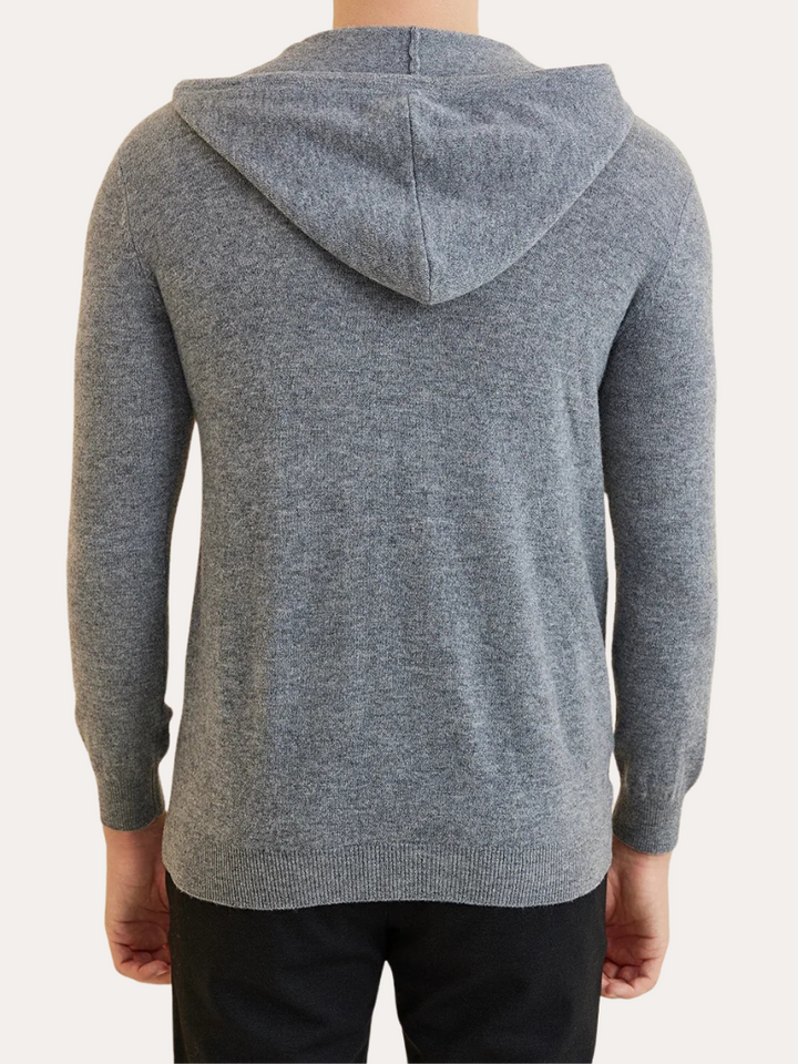 Cashmere Knit Zip Vest - Dark Gray