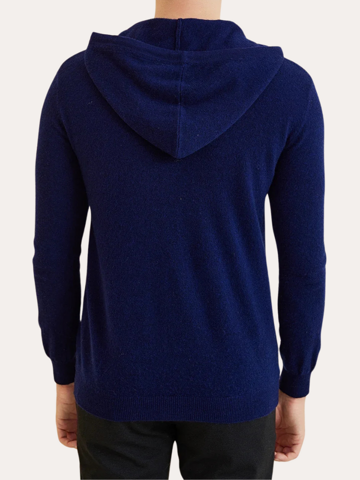 Cashmere Zip Vest - Navy Blue