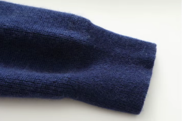 Cashmere Zip Vest - Intense Blue