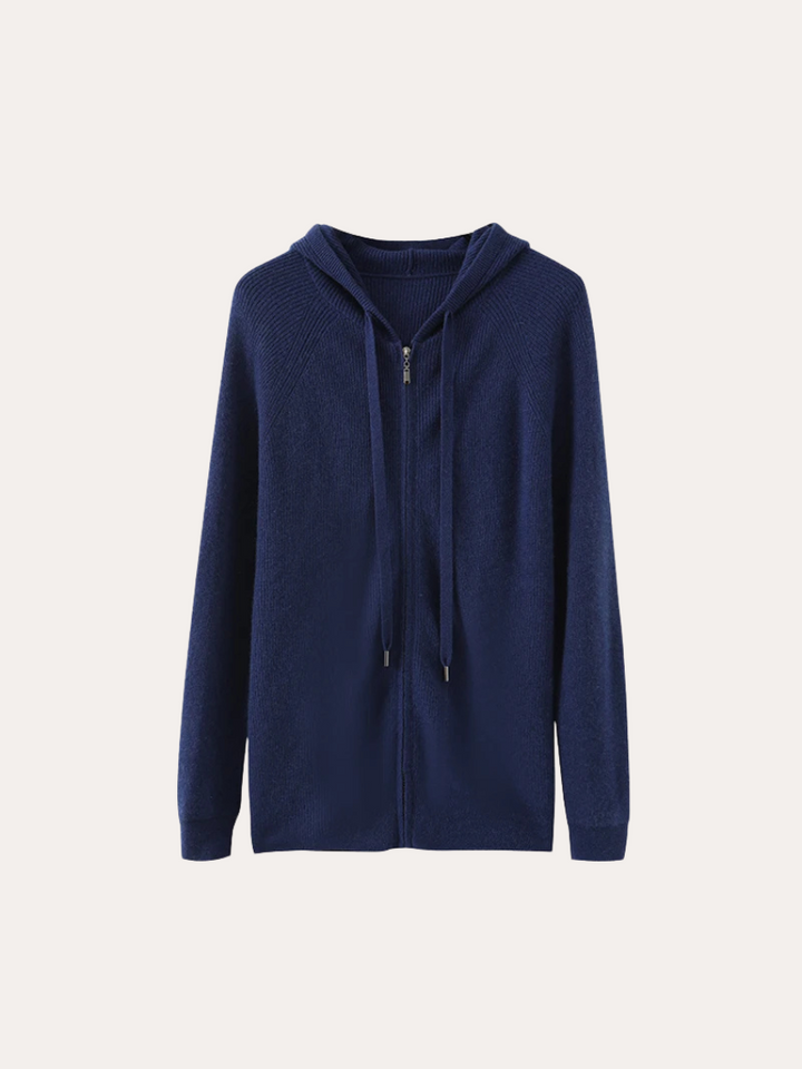 Cashmere Zip Vest - Intense Blue