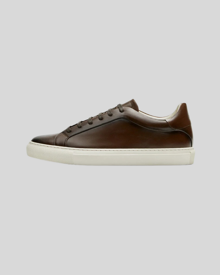 Leather Oxford Sneakers - Brown
