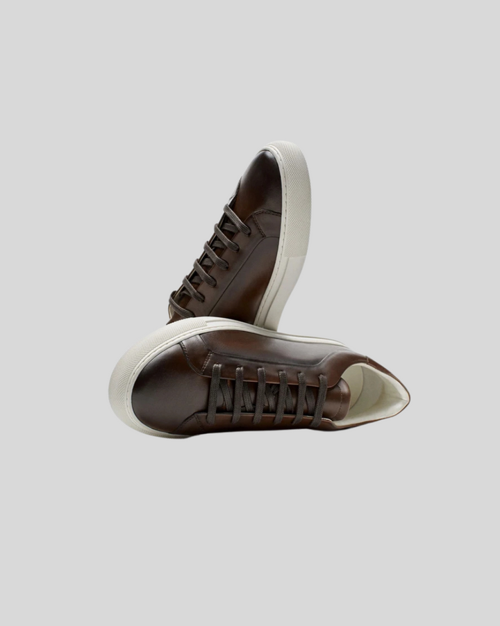Leather Oxford Sneakers - Brown
