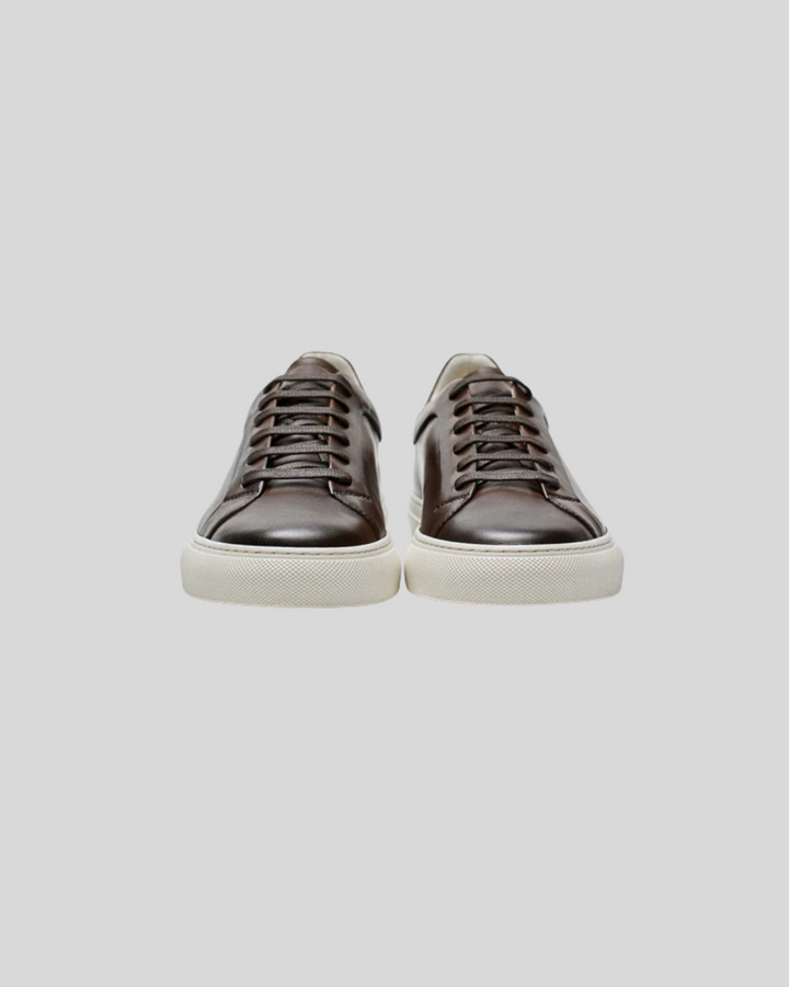 Leather Oxford Sneakers - Brown