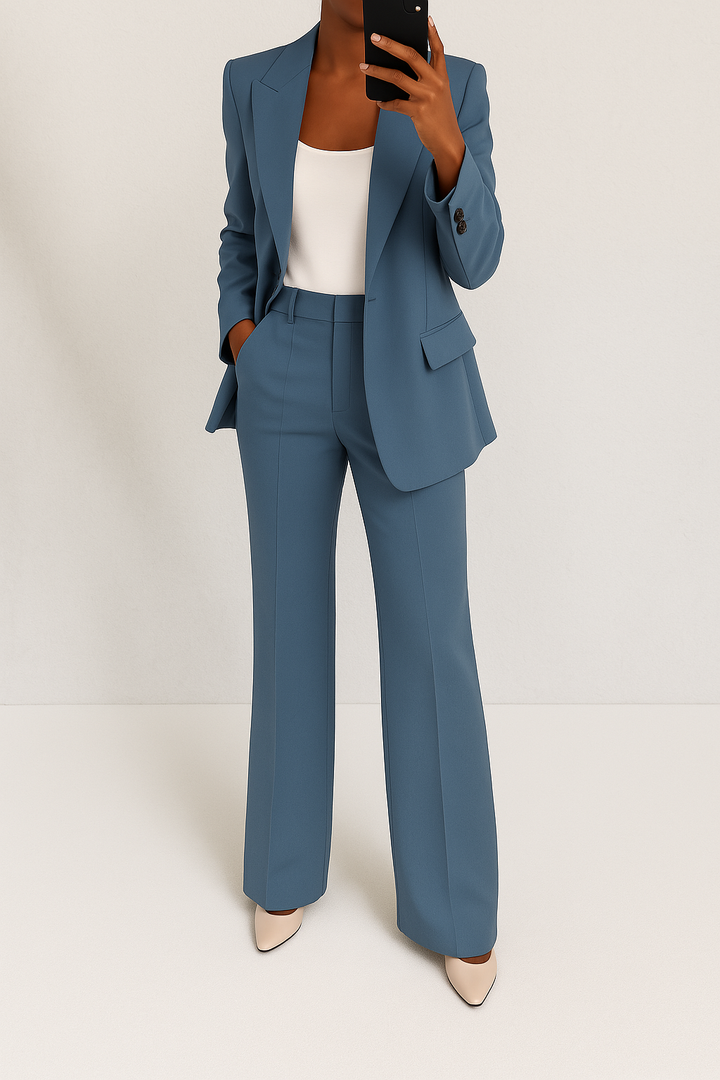 Isla | Tailored Blue Power Suit Set