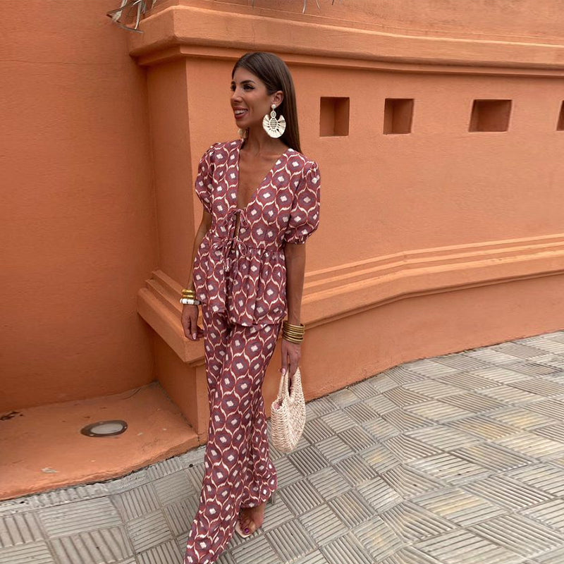 Isla | Boho Tie-Waist Two-Piece Set