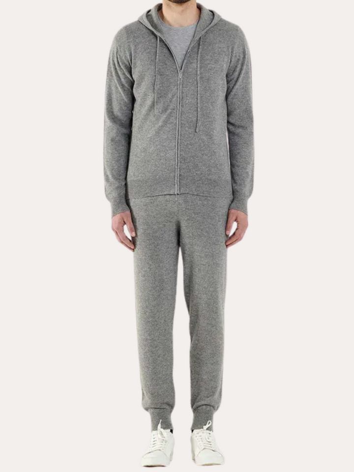 Cashmere Zip Vest - Light Grey