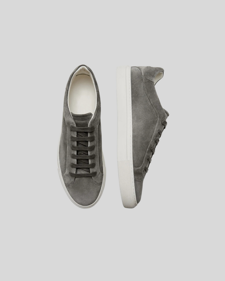 Leather Oxford Sneakers - Dark Gray