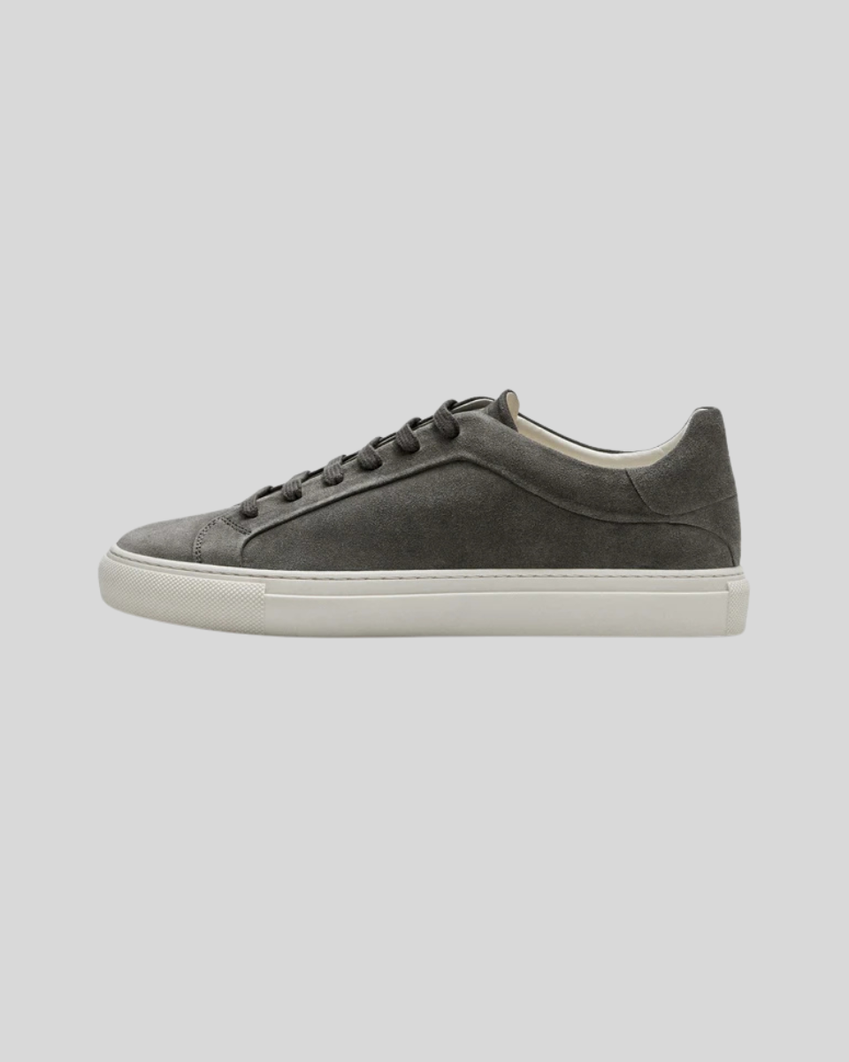 Leather Oxford Sneakers - Dark Gray