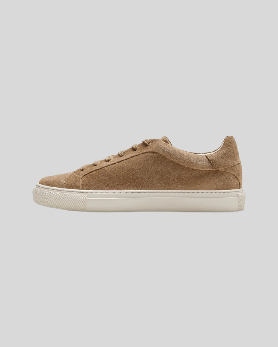 Leather Oxford Sneakers - Khaki