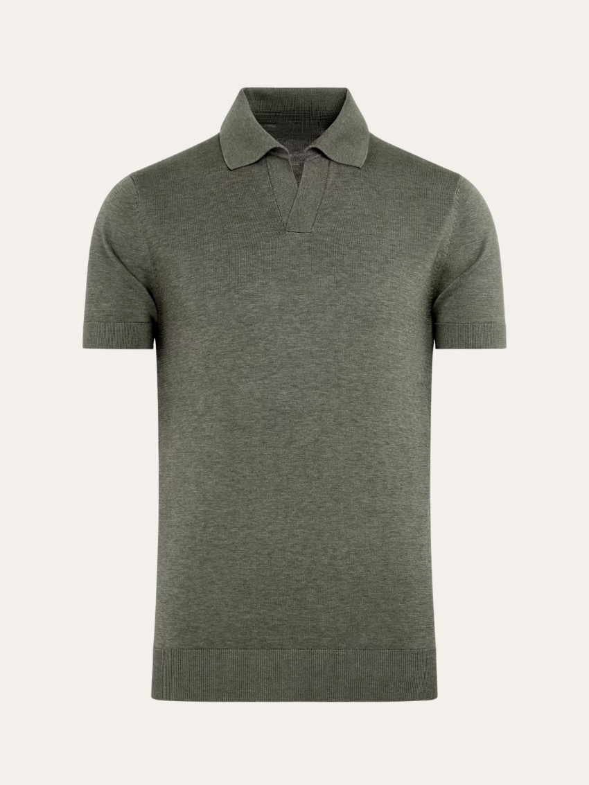 Polo Without Buttons - Olive Green