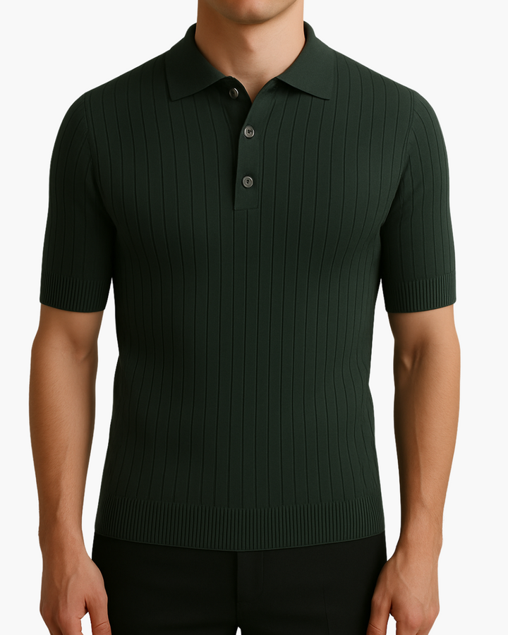 Donte™ | Short-Sleeved Knitted Polo Shirt