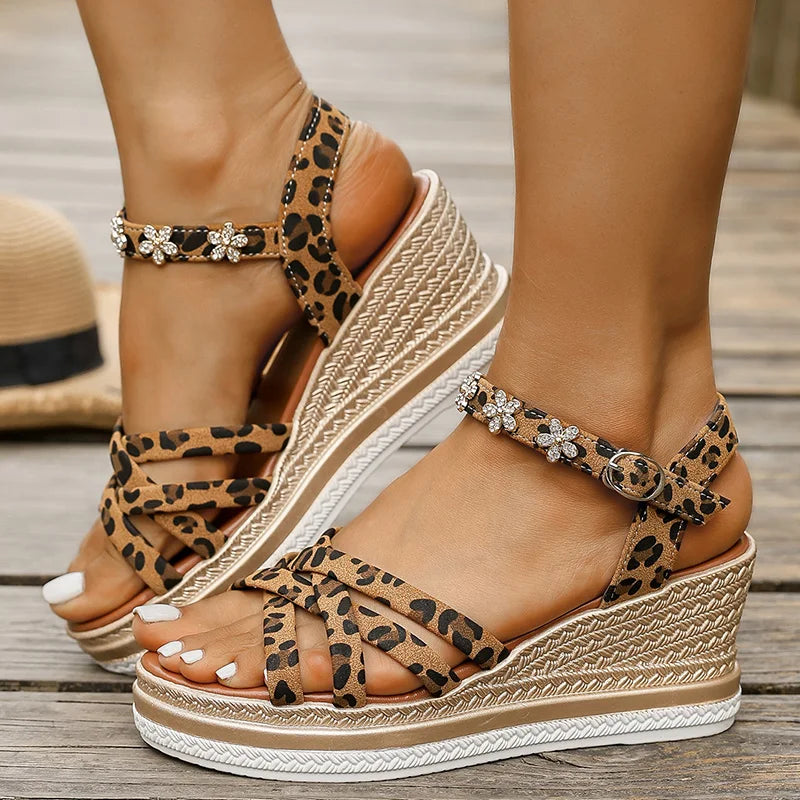 Chloe™| Solene Leopard Platform Sandals