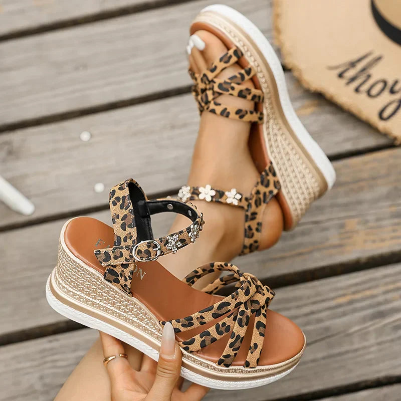 Chloe™| Solene Leopard Platform Sandals