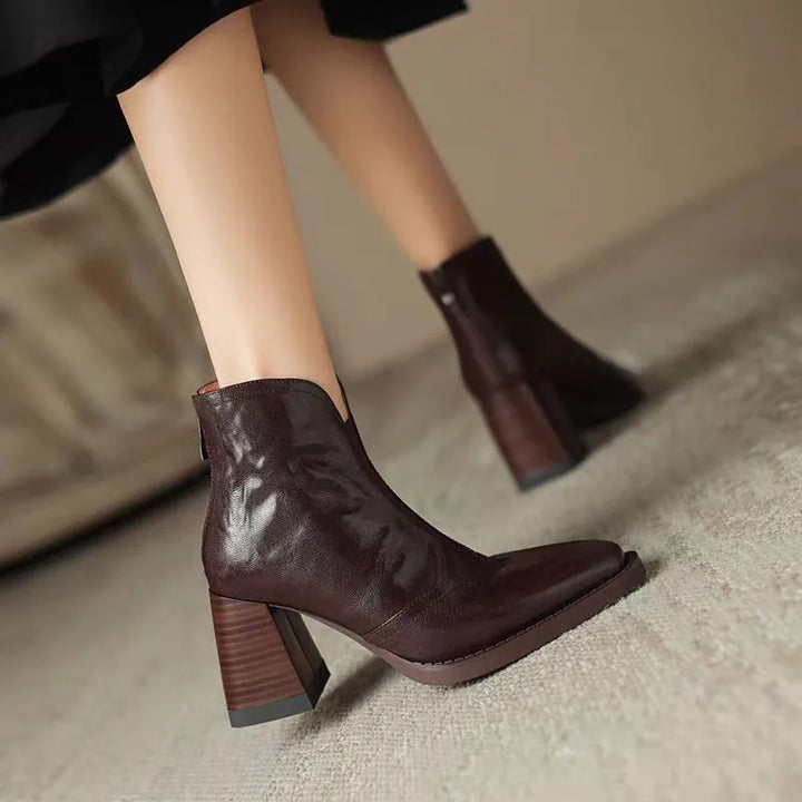 Chloe™| Everly Leather Ankle Boots