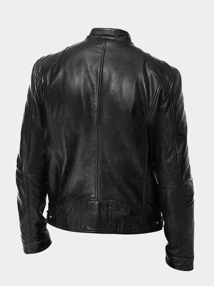 Victor | Casual Leather Jacket: Timeless Design and Comfort