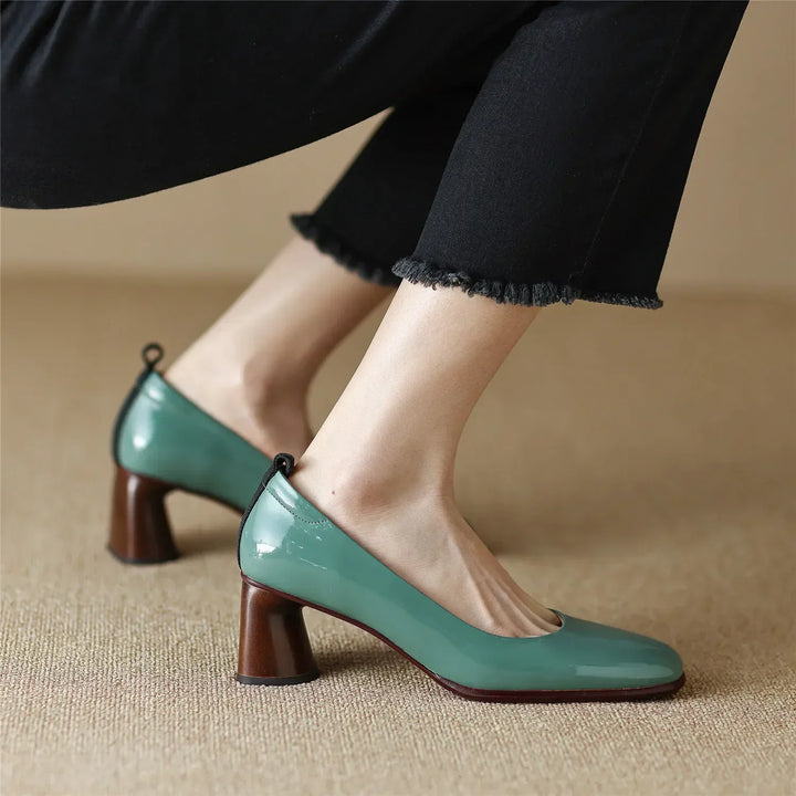Chloe™| Mavis Mid Heeled Pumps