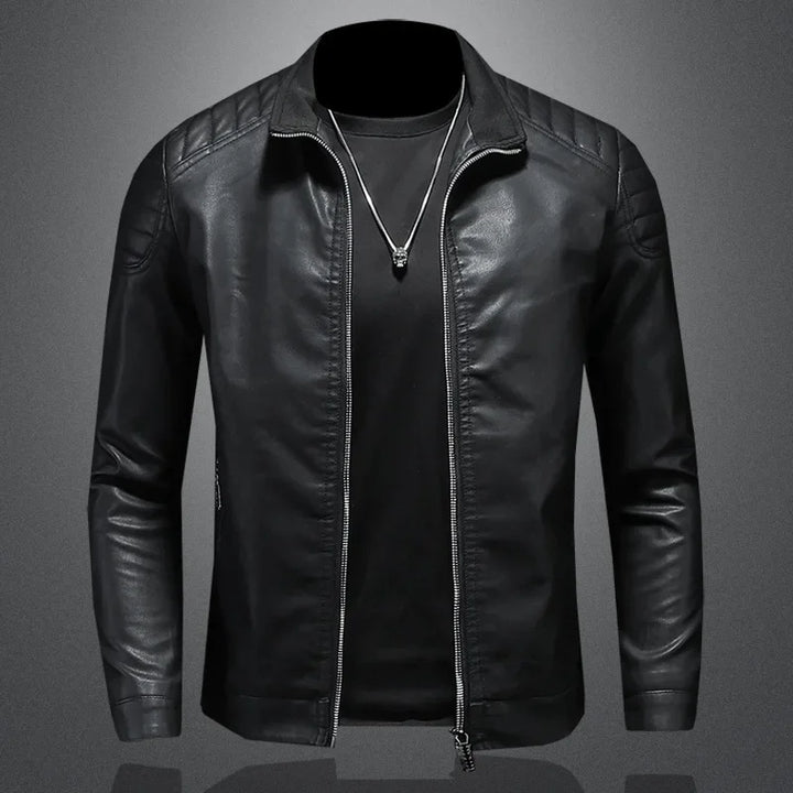 Filipe™ Structure – Leather Jacket with Defined Collar and Clean Lines