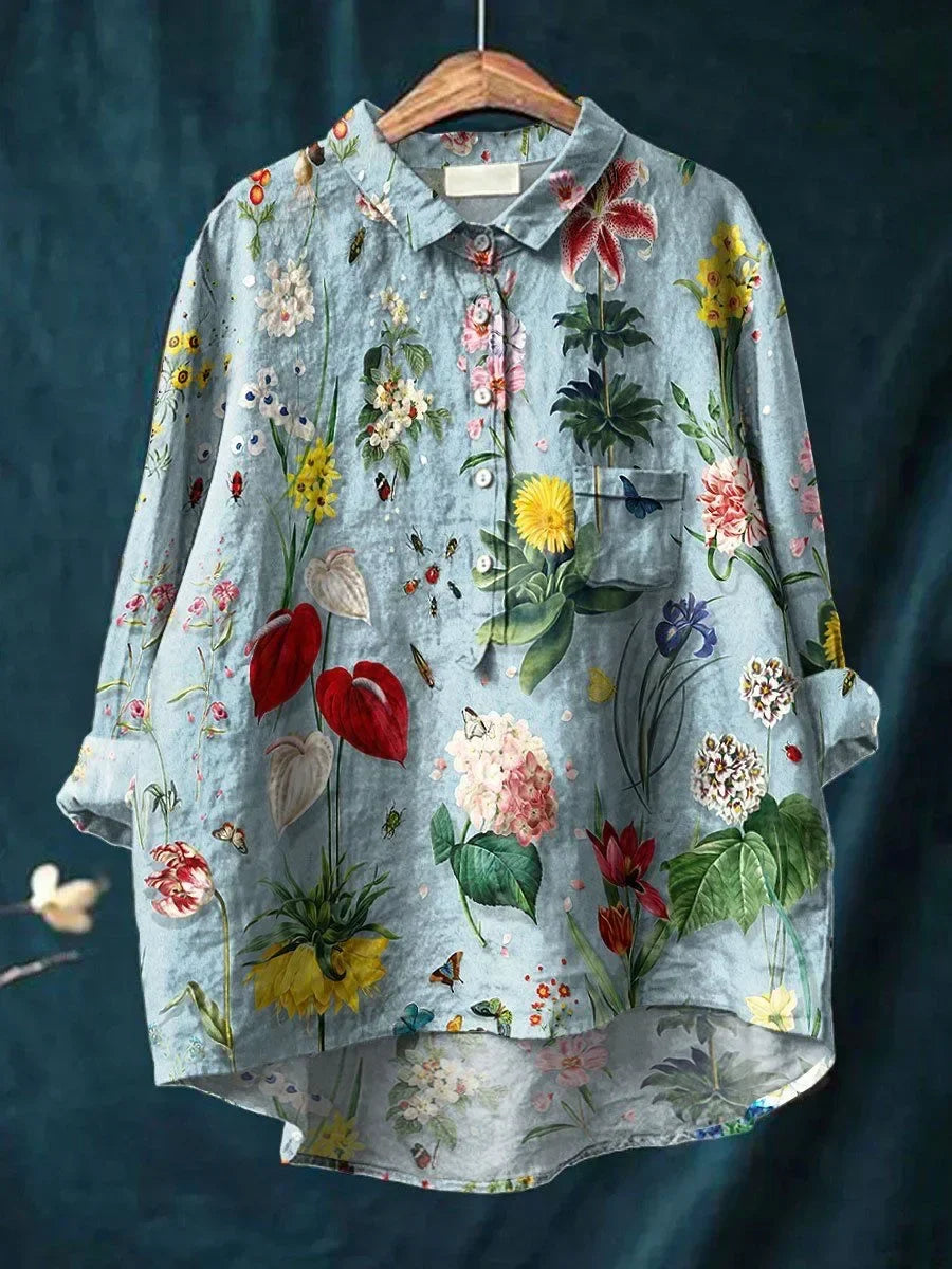 Eloise | Botanical Garden Linen Shirt