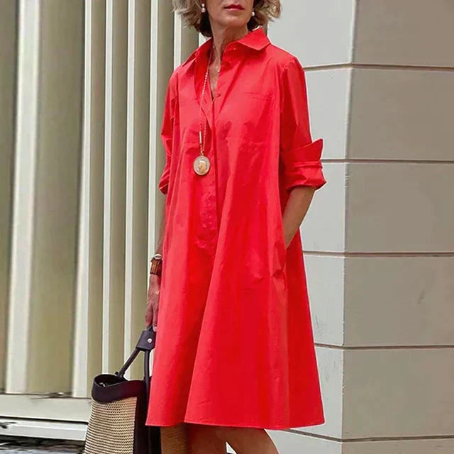 Isla | Vibrant Button-Up Shirt Dress