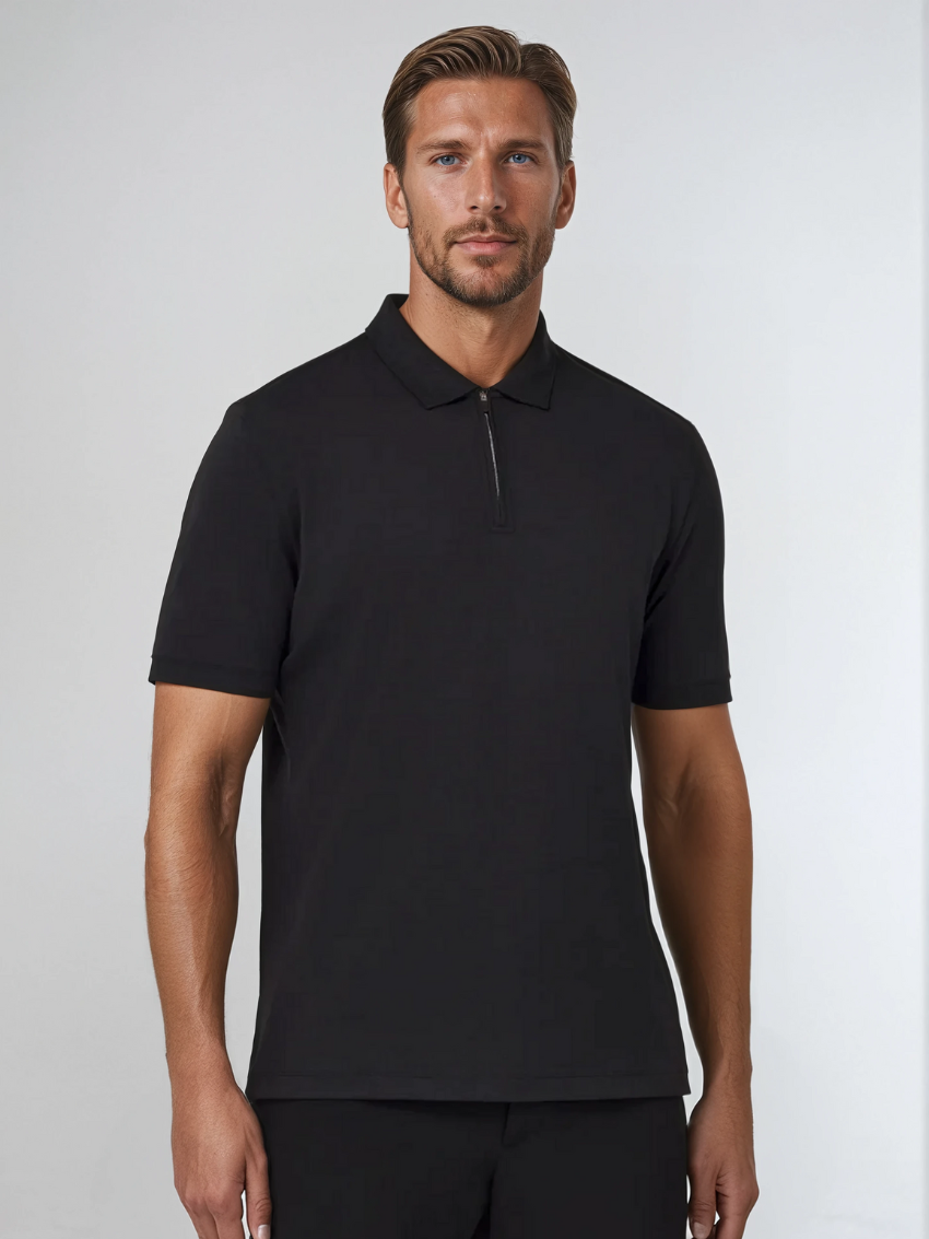 Zipper Polo - Black