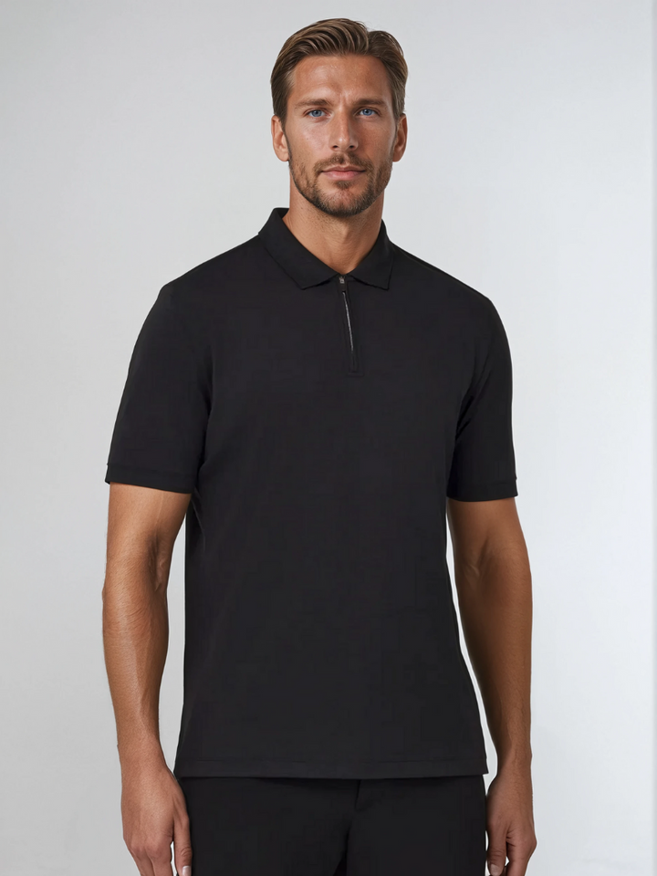 Zipper Polo - Black