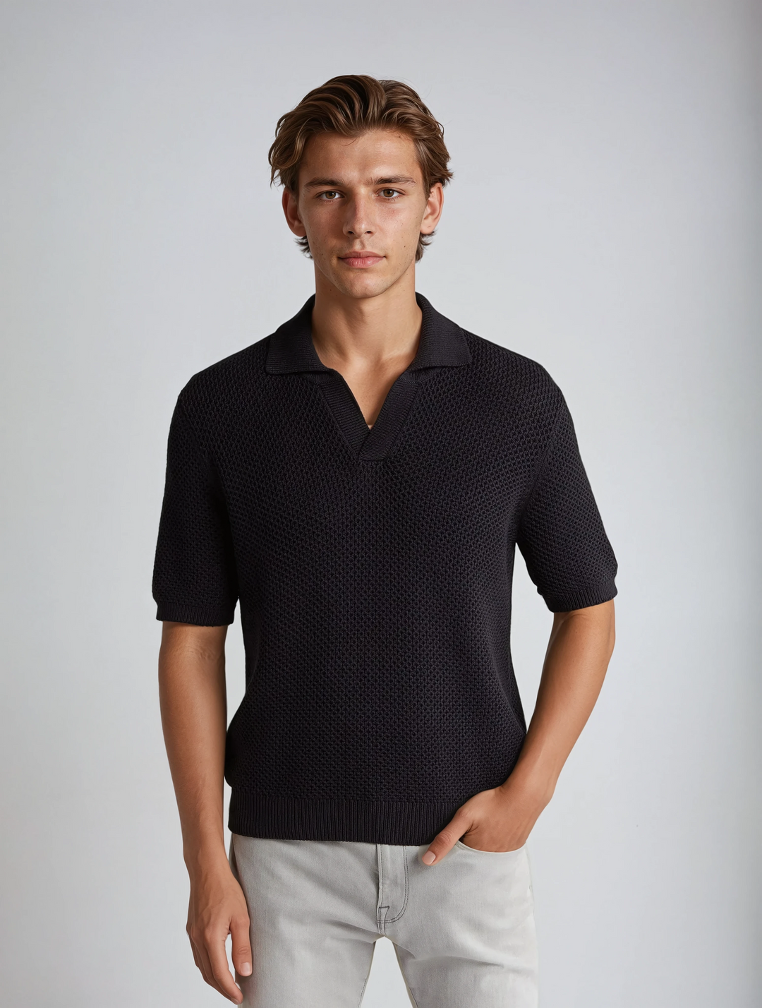 Crochet Polo Black