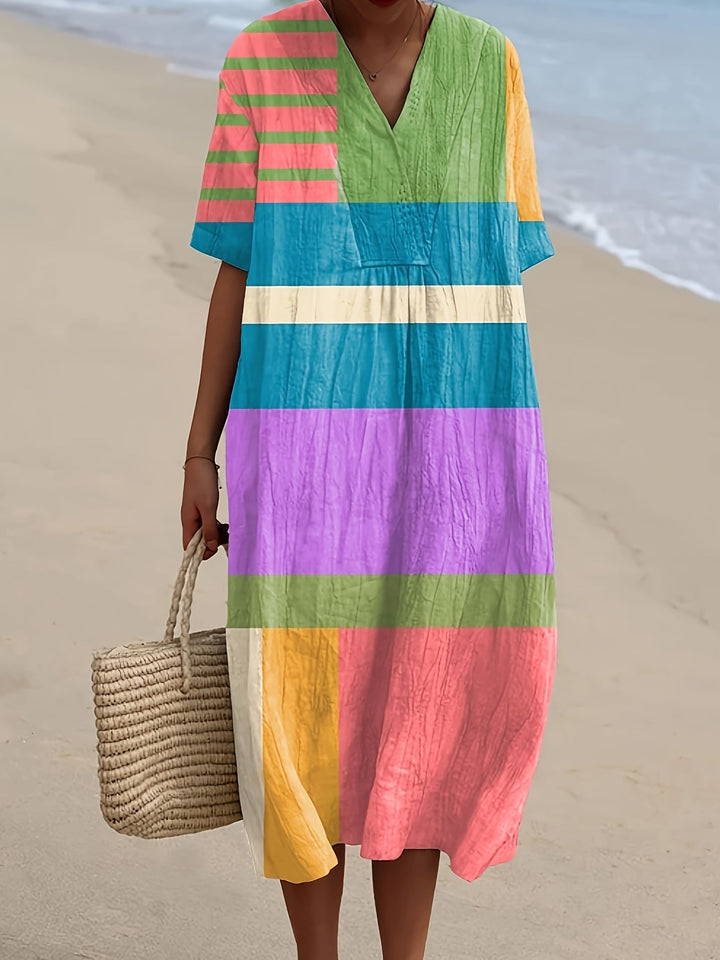 Poppy | Colorblock Sunshine Midi Dress
