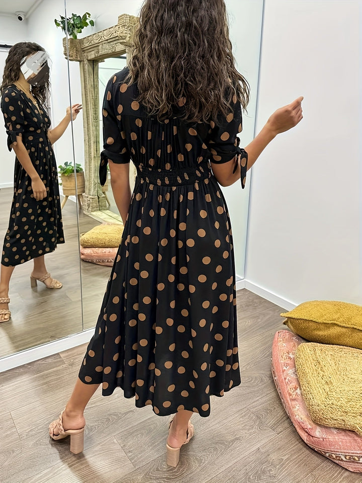 Martha | Vintage-Inspired Polka Dot Midi Dress