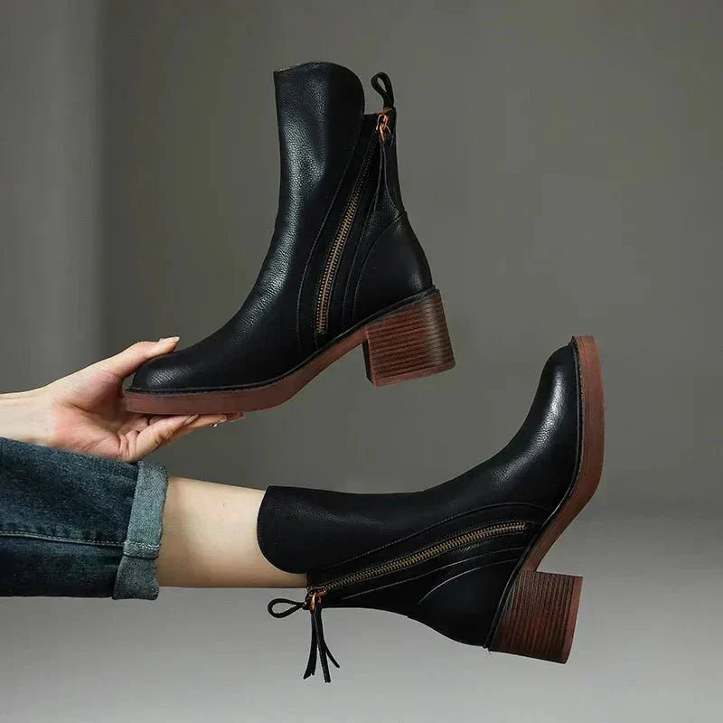 Chloe™ | Harper Leather Ankle Boots