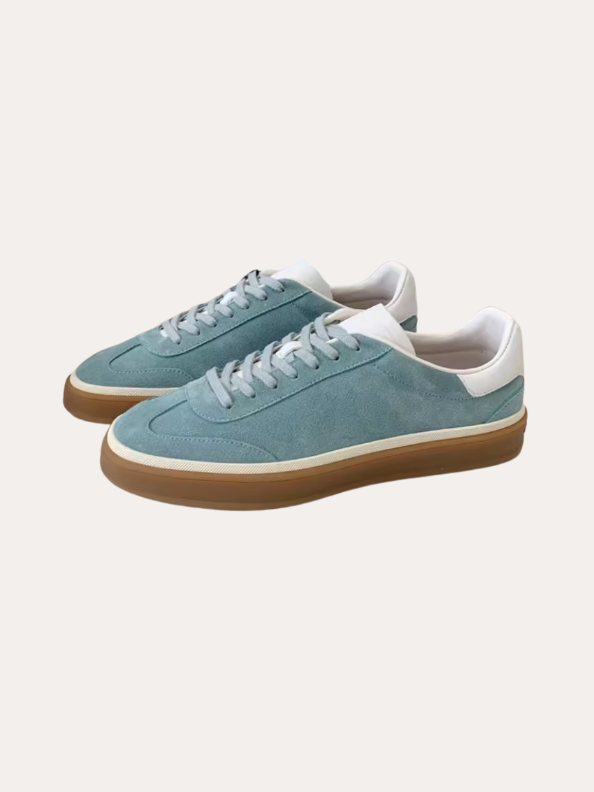 Light Blue Suede Sneakers