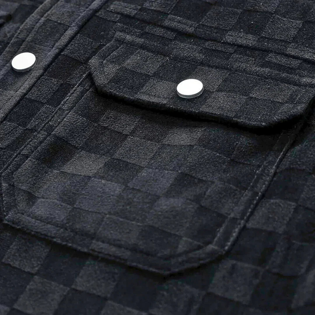Gaston - Checkered Jacket in Suede