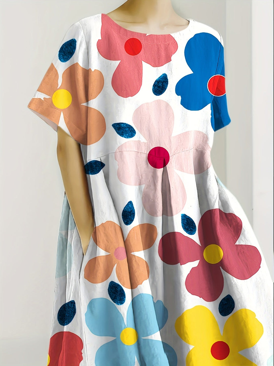 Daisy | Retro Pop Floral Swing Dress