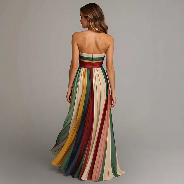 Aubrey | Sunset Breeze Strapless Maxi Dress